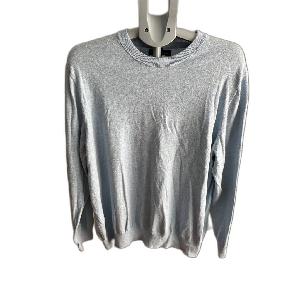 Christian Lacroix Sweater Mens XXL Light Blue Crewneck Polished Classic